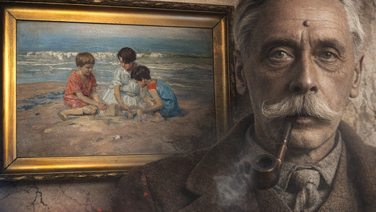 Odnaleziony po ponad 80 latach obraz „Dzieci nad wodą” autorstwa Feliksa Michała Wygrzywalskiego zestawiony z portretem artysty. Dzieło, zaginione w 1944 roku, zostało zabezpieczone przez policję w Katowicach.