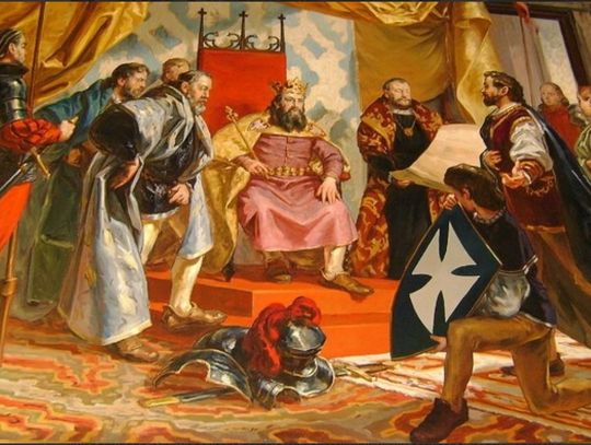 Obraz przedstawiający nadanie Janowi Pakosławicowi Rzeszowa