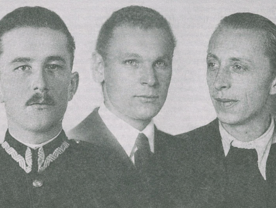 Od lewej Władysłąw Koba, Leopold Rząsa, Michał Zygo