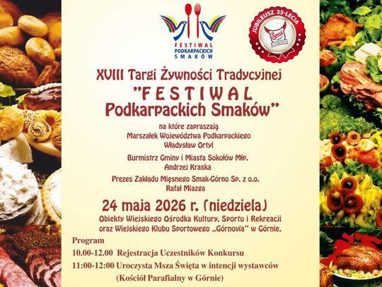 XVIII Festiwal Podkarpackich Smaków już w niedzielę w Górnie. Wystąpią Arka Noego i Brathanki