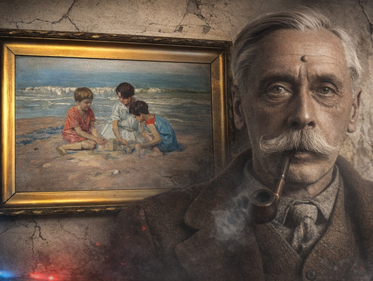 Odnaleziony po ponad 80 latach obraz „Dzieci nad wodą” autorstwa Feliksa Michała Wygrzywalskiego zestawiony z portretem artysty. Dzieło, zaginione w 1944 roku, zostało zabezpieczone przez policję w Katowicach.