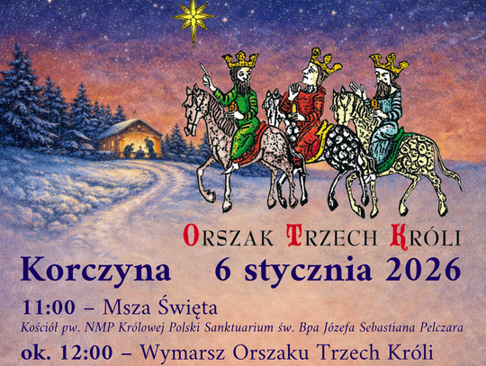 Zaproszenie na Orszak Trzech Króli w Korczynie