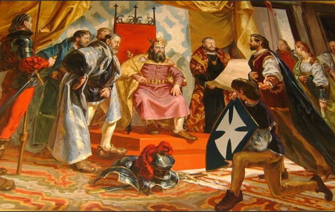 Obraz przedstawiający nadanie Janowi Pakosławicowi Rzeszowa