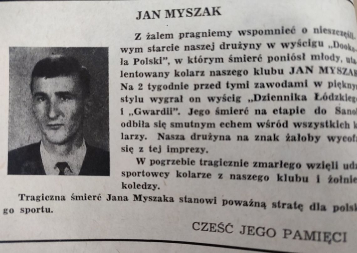 Śmierć w Bieszczadach. Tragiczny etap Tour de Pologne 1967.