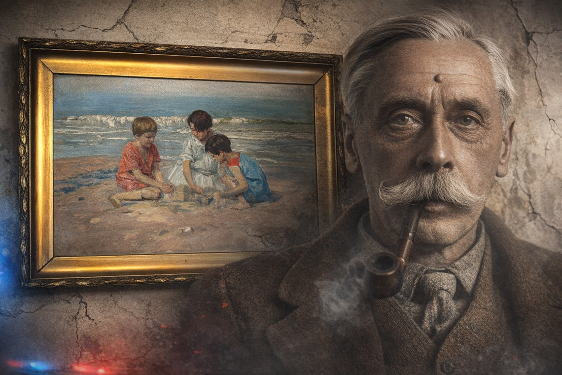 Odnaleziony po ponad 80 latach obraz „Dzieci nad wodą” autorstwa Feliksa Michała Wygrzywalskiego zestawiony z portretem artysty. Dzieło, zaginione w 1944 roku, zostało zabezpieczone przez policję w Katowicach.